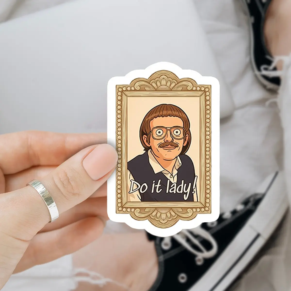 Chit Do It Lady Viral TikTok funny Quote 3 inches Sticker, Waterproof Sticker for Laptop Water Bottle Book