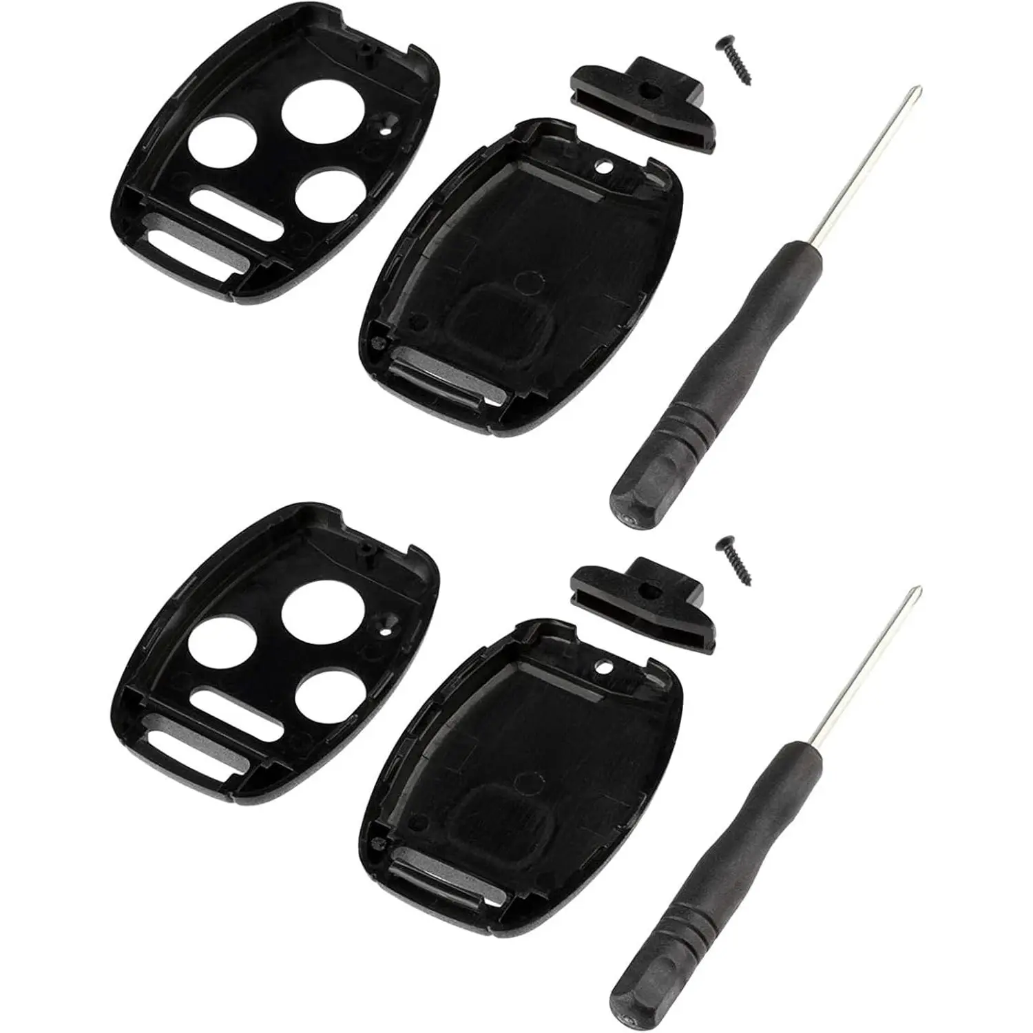 Replacement Key Fob Case Shell, 2 PCS No Cutting Required Car Key Fob Keyless Entry Remote Shell Case, Fits for 2003-2012 Accord/ 2006-2013 Civic EX/ 2009-2015 Pilot/ 2005-2006 CR-V