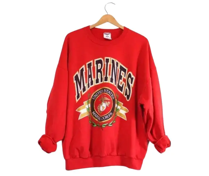 USMC Mama Graphic Tee for Women, 100% Cotton Long Sleeve with Ribbed Collar and Relaxed Fit for Everyday Streetwear, Vibe, Style