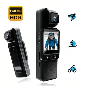 Vlogging Camera Handheld Camera Compact Wearable Body Camera Premium Portable Camcorder with Wide Angle and Loop Recording for Outdoor/Travel Vlogging and Content Creators