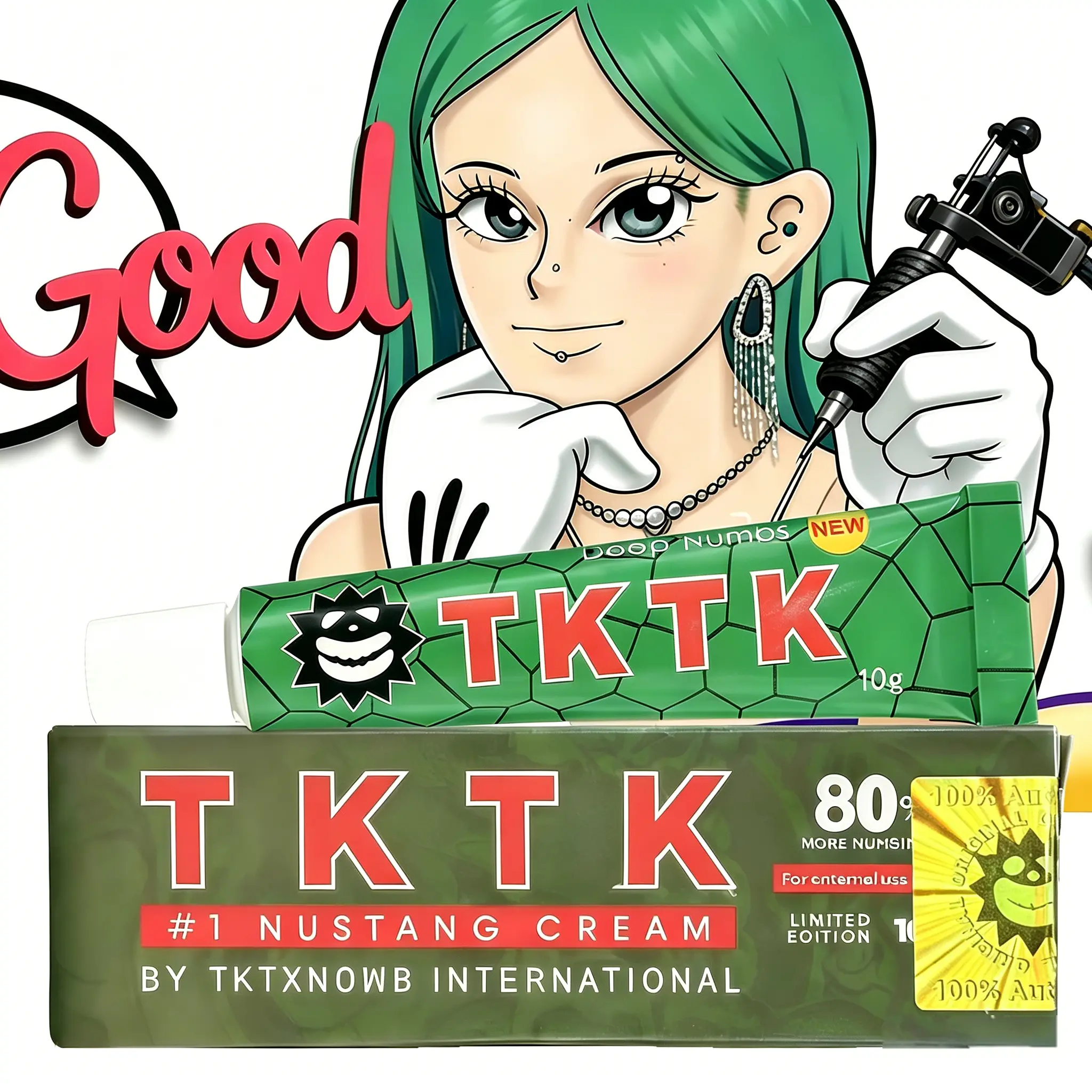 Maximum Strength - TKTXTattoo Cream, 6 - 8 Hours for Tattoos, Use Before Tattooing, Waxing & Piercing | Tattoo Nursing Extra Strength | 10g | Enhanced Version 80% summerwins