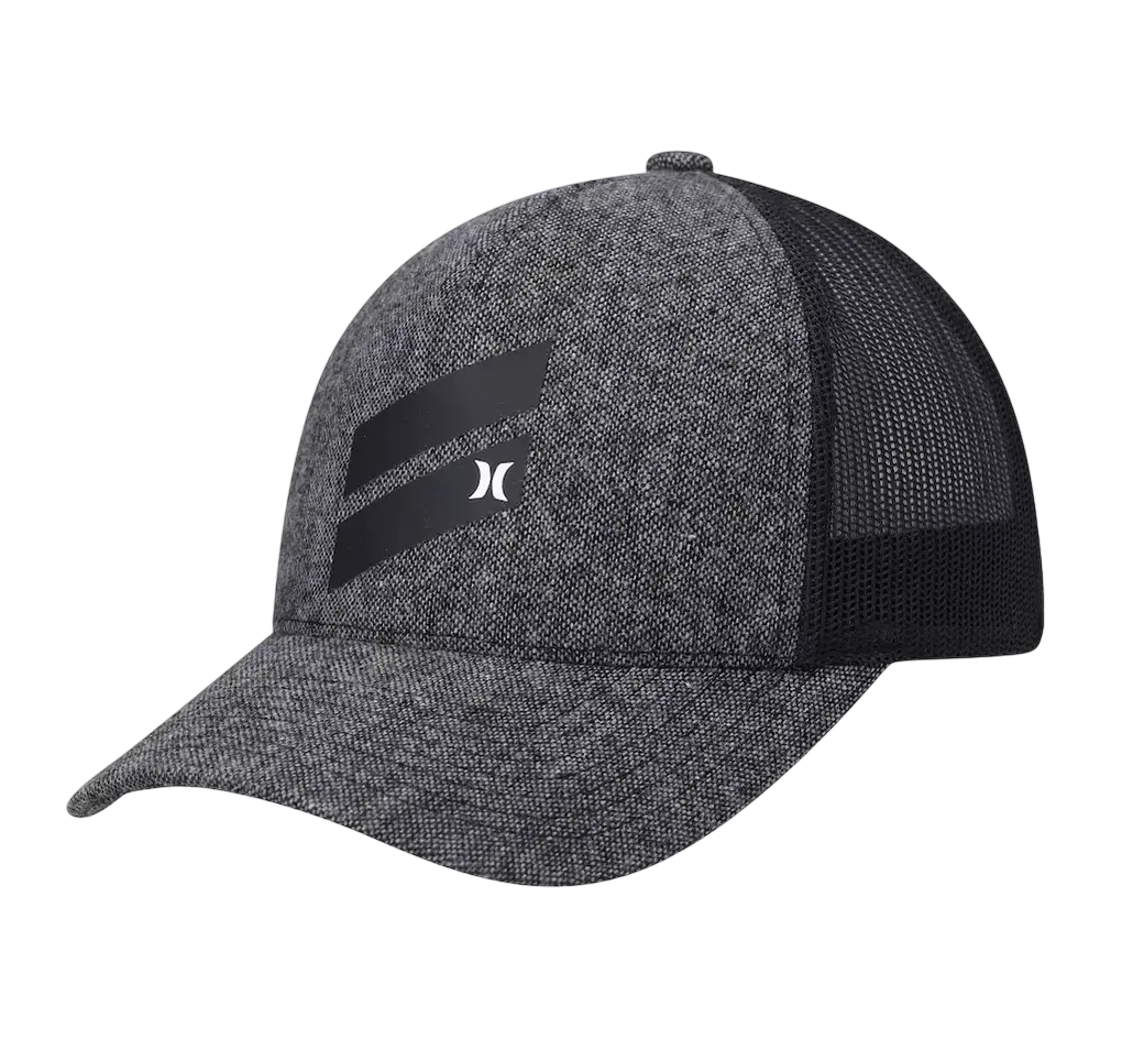 HURLEY DARK GRAY ICON SLASH TRUCKER HAT SNAPBACK MESH HIHM0051 010