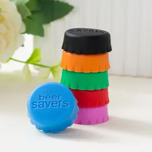12 Pcs Silicone Bottle Caps – Reusable food-grade drink sealers for beer, soda and wine. Leakproof and flexible design keeps beverages fresh, colorful kitchen storage accessories for home and parties Silicone Lid