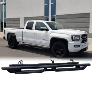 TIOYAR Steel Running Boards for 2007-2018 Chevy Silverado 1500/2500HD/3500HD & GMC Sierra 1500/2500HD/3500HD Extended/Double Cab 4-door Side Step Rail Drop Car Accessories Stability
