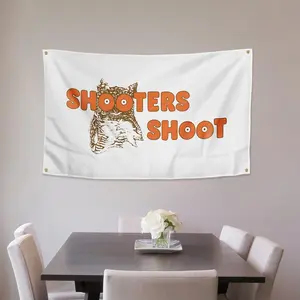 Owl Pattern Shooting Flag 150x90cm, Indoor Outdoor Decoration Banner, Perfect for Events & Festivals, Durable Material, Yard Sign Banner, Decorative Banner, Party Decorations Banners