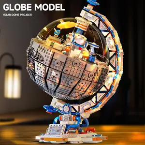 2326pcs Giant Moon Globe Building Block Toy, Building Blocks Model, High Difficulty Adult Model, Educational Toy, Perfect Gift, Building Kit, Building Block Sets