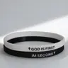 Silicone Wristband, Fashionable Wristband for Women & Men, Trendy All-match & Exquisite Jewelry for Birthday Gift, Stackable Bracelets, Bracelet Design, Word Bracelets, Stacked Design Bracelets