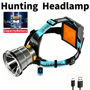 12000mAh Rechargeable LED Headlamp with Extra Large Lamp Cup, 6000 Lumen Ultra Bright, Smart Motion Sensor, 6 Modes, Digital Power Indicator – For Fishing Camping Hiking Hunting