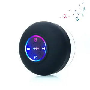 Mini Bluetooth Shower Speaker, Waterproof Speaker Portable Suction Cup with LED Lights, Portable Bluetooth-compatible Speaker for Beach, Shower & Home, Hands-Free Speakerphone, Gift for Men & Women.