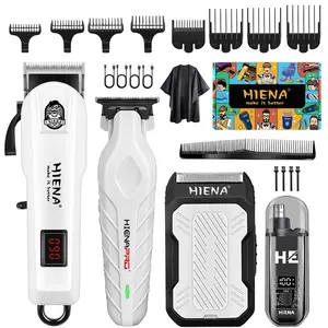 Men's Grooming Tool Kit for Haircutting and Beard Styling - Wireless Shaver with LED Display, Precision Trimming Set, USB Rechargeable, Perfect for Home Use and an Excellent Gift Option for Holidays