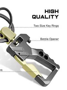 Service Keychain Set, Stainless Steel Bottle Opener, Durable Car Keys Holder, Father's Day Gift, Ideal for Hiking & Camping