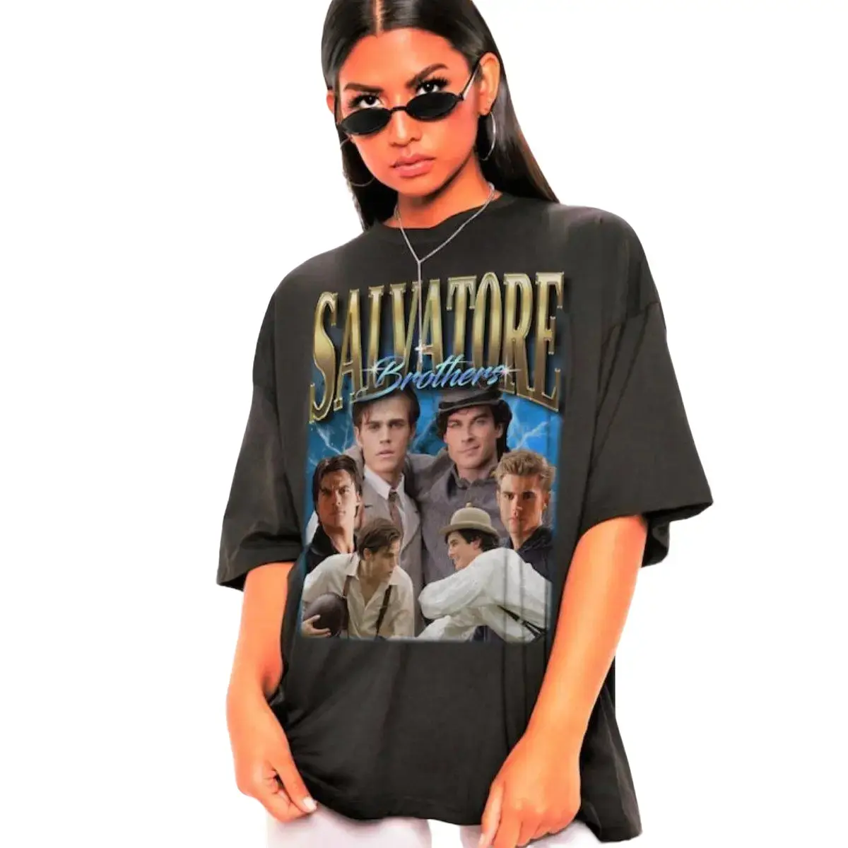 Salvatore Brothers Shirt,Damon Salvatore Tshirt,vampire diares shirt, the vampire diaries, paul wesley shirt, Unisex T-Shirts, Sizes S - 5XL, Many Colors, TikTok Store, Clothing, Trendy,