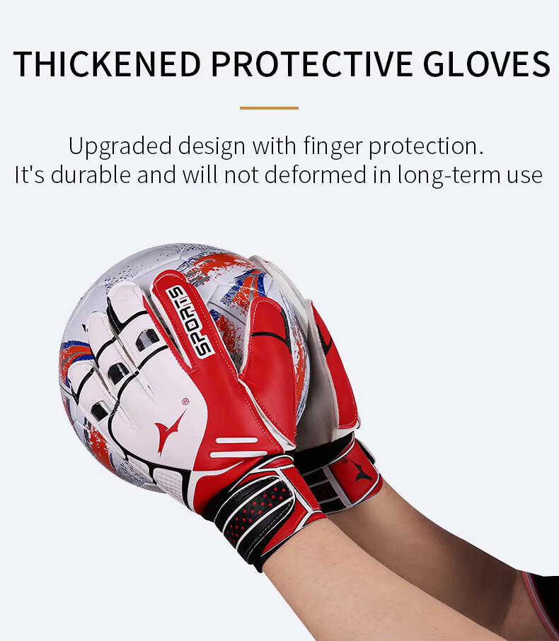 Professional Soccer Goalkeeper Gloves for Adults & Kids, Non-Slip Wear Resistant Training Gloves with Finger Protection