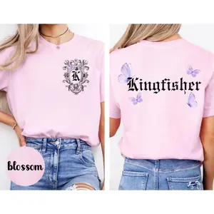 Quicksilver Book Kingfisher T-shirt, Fantasy Novel Apparel Romantasy, Full Color Range, Find Your Perfect Shade, Fun Graphics