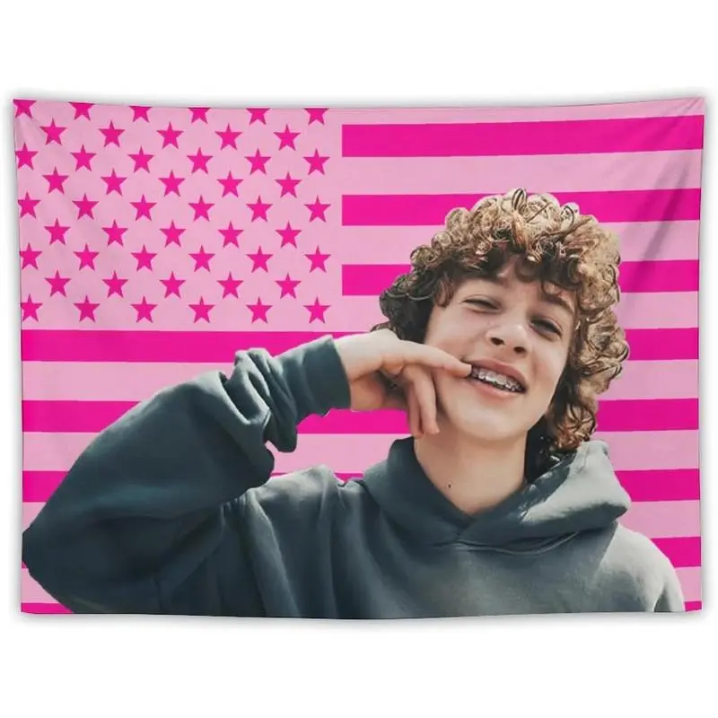 Nelson Neumann Celebrity & Decorations Themed Fabric Wall Hang Tapestry, American Pink Funny Design, 30"x40" Home Decor for Dorm Room Bedroom, Funny Art