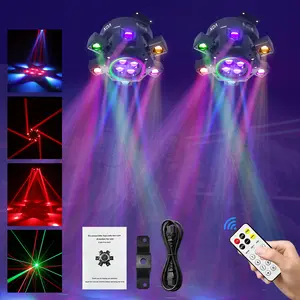 XDV Father’s Day 150W 6 Arms Moving Head DJ Light – RGBW Stage Light with DMX-512 & Sound Active for Parties, Weddings & Events