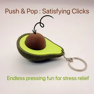 3D Printed Avocado Mechanical Clicker | Haptic Feedback Clicker | Premium Tactile Clicker Gadget | Aesthetic EDC Desk Clicker