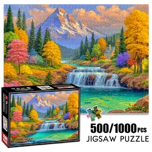 1pc 1000 piece adult puzzle 70x50cm Basket of Fruits, Flowers, Tea Cup and Wine Glass 500 pieces paper jigsaw puzzle suitable for DIY creative games for adults and families, birthday and holiday