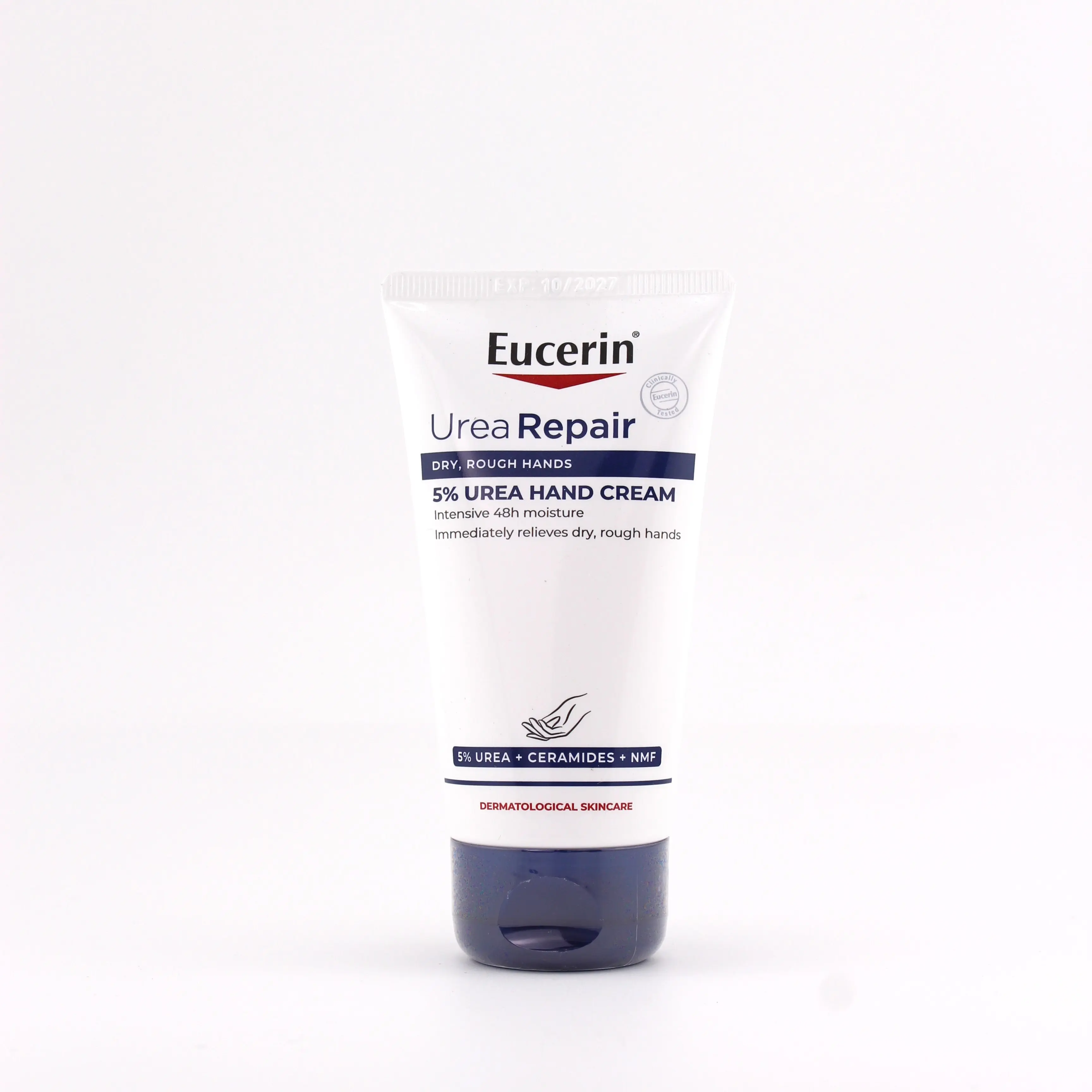 Eucerin UreaRepair Plus 5% Urea Hand Cream (75ml Tube Packaging) - Glycerin-Infused Moisturizer & Skin Repair Cream, Contains Urea, Deep Hydration for Dry, Rough Skin, Non-Greasy, Soothing, Moisture-Locking Balm