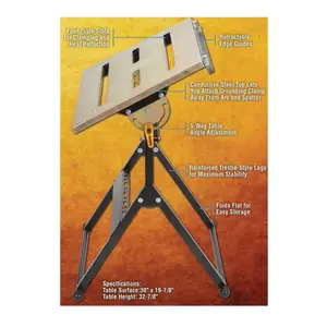 CHICAGO ELECTRIC Adjustable Steel Welding Table