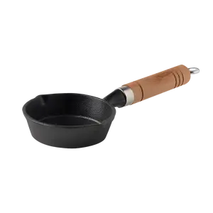 KAWASIMAYA Mini Cast Iron Skillet Frying Pan with Drip-Spouts 10cm