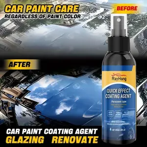 Car Nano Ceramic Coating Spray, Waterproof Glass Coating, Rainproof, Hydrophobic, Anti-Fog Windshield Wax, Long-Lasting Gloss, Car Detailing Products