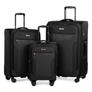 NEW YORK XPRESS 3-Piece Softside Expandable Spinner Luggage Set with TSA Lock 22" Carry-On 28" & 32" Checked Luggage Durable Polyester Fabric Easy Mobility 360° Wheels