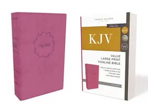 KJV Holy Bible: Value Large Print Thinline, Pink Leathersoft, Red Letter, Comfort Print: King James Version: Holy Bible, King James Version by Thomas Nelson [Leathersoft Book]