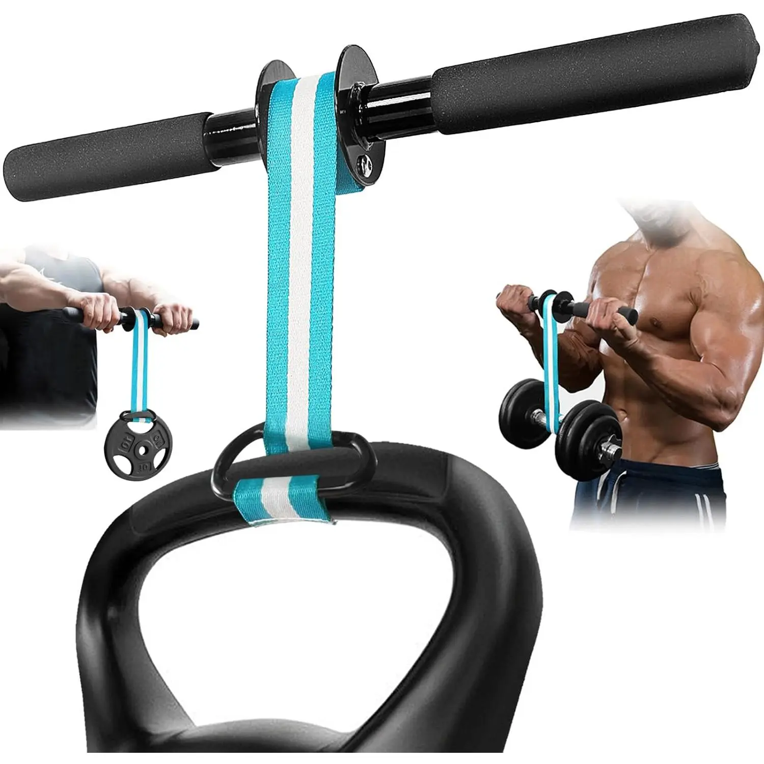 Wrist Roller Forearm Strengthener Exerciser: Forearm Blaster Forearm Roller Grip Strength  with Anti-Slip Handles