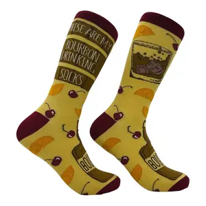 Men's These Are My Bourbon Drinking Socks Funny Sarcastic Liquor Graphic Novelty Footwear for Men Funny Graphic Socks Comfortable Fitted Spandex Cotton Men's These Are My Bourbon Drinking Socks Funny Sarcastic Liquor Graphic Novelty Footwear for Men Funny Graphic Socks Comfortable Fitted Spandex Cotton