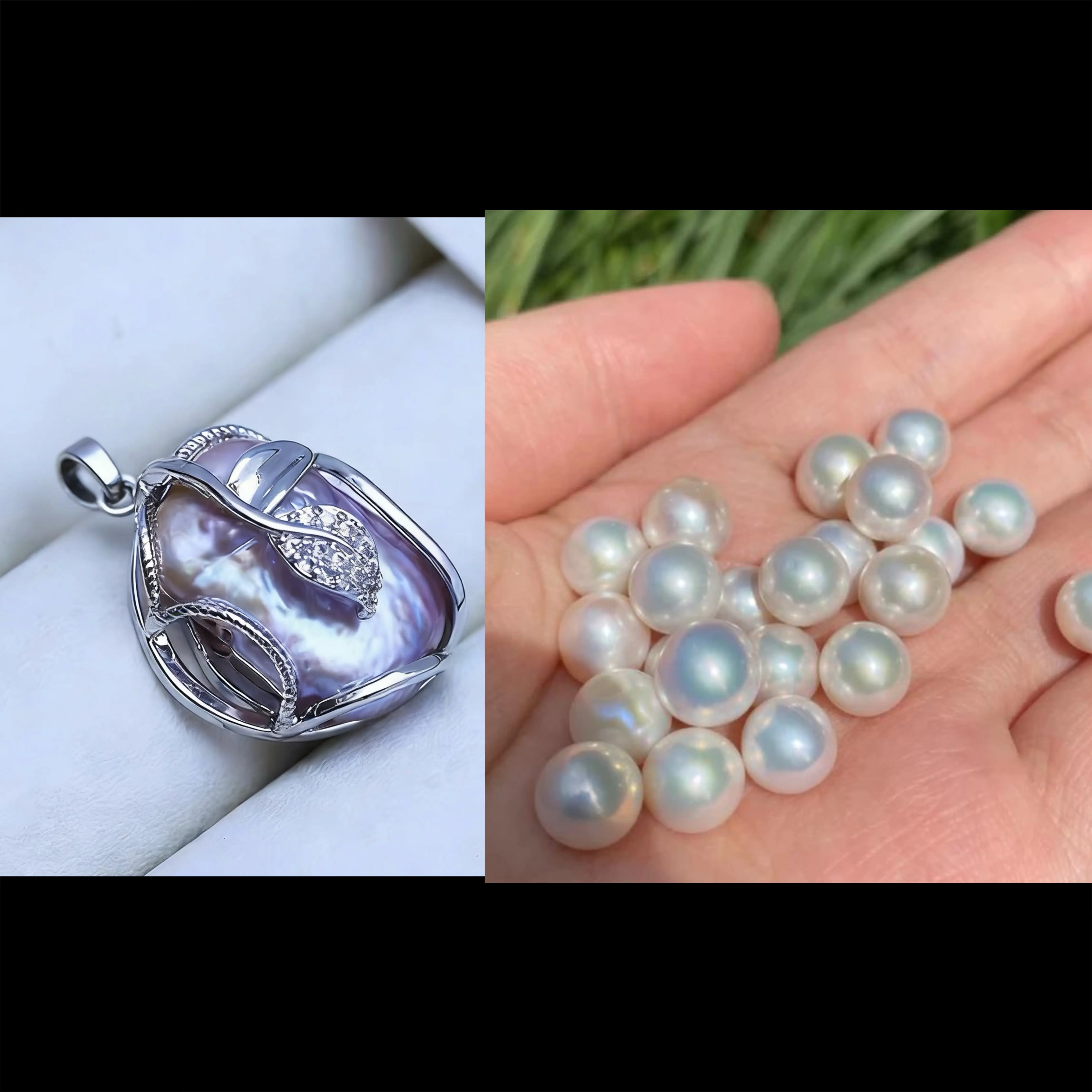 1 pendant+ 10 Sakura (Min 10 White Sakura pearl)