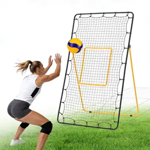 Sweetcrispy Volleyball Rebounder Net, Multi Sport Bounce Back Training Equipment with Portable Travel Bag, 5 Adjustable Angles for Indoor/Outdoor Spiking, Bumping Practice