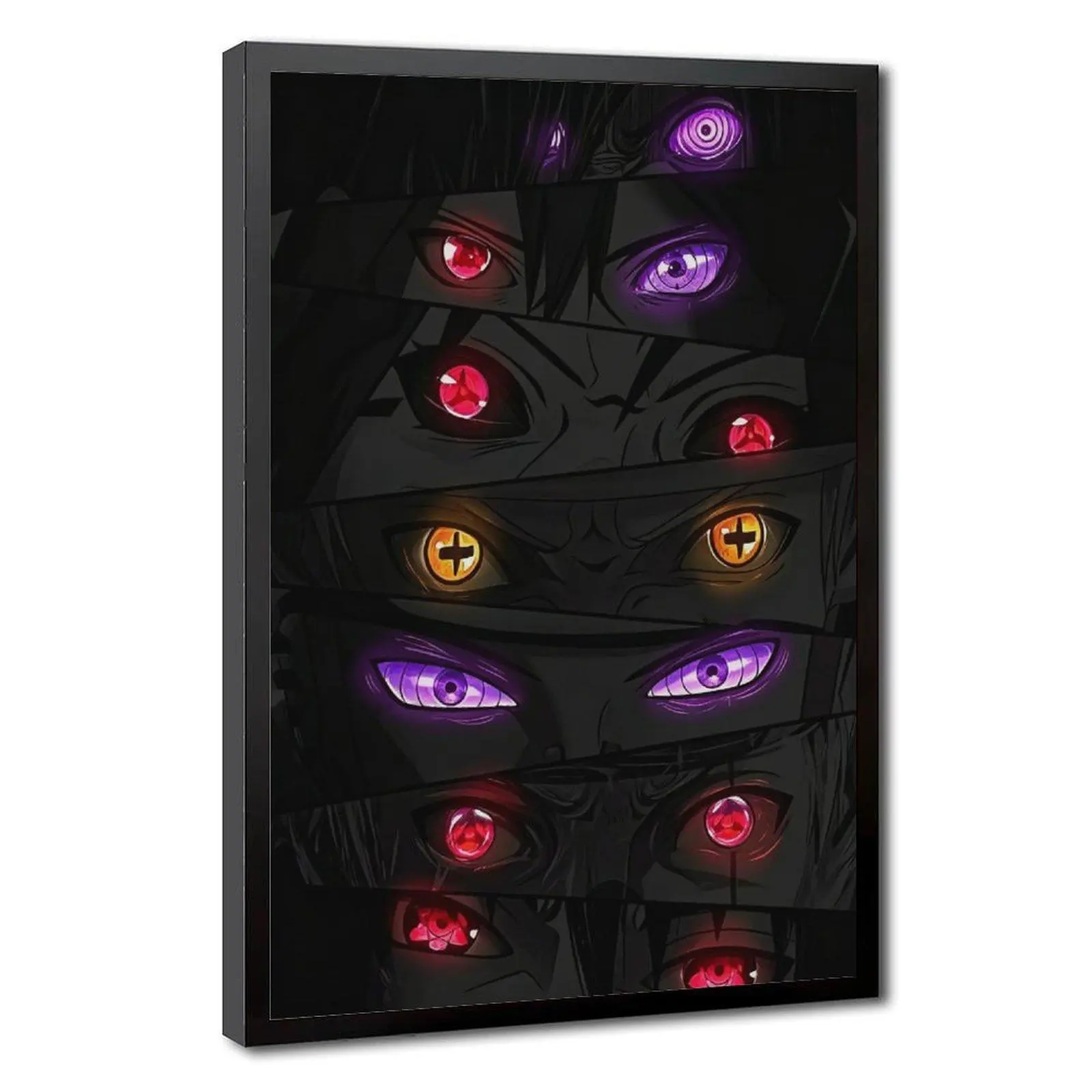Naruto Sharingan Manga Wall Art Prints Sasuke Itachi Kakashi Anime Poster Minimalist Wall Decor Aesthetic Room Decor Gift for Teen Boys Anime Lovers