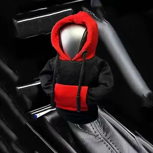 Mini Car Gear Shift Cover Hoodie, Interior Gear Knob Fashion Shirt Decoration, Stylish Car Accessory, 1 Piece