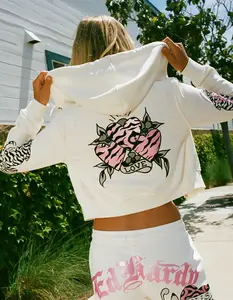 ED HARDY Love Kills Slowly Womens Zip-Up Hoodie