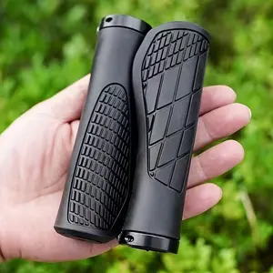 Lockable Anti-Slip Shock Absorbing Mountain Bike Handlebar Cover, Foldable Bicycle Grips, Integrated Gel Handlebars for Cycling