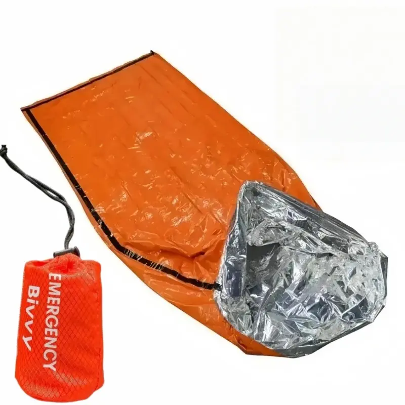 Emergency Bivy Survival Tent Kit, Mylar Tube Sleeping Bag Set, Waterproof Outdoor Sos Blanket, Reusable Emergency Storage Bag, Emergency Survival Supplies, Emergency Survival Gear, Survival Equipment, Survival Tools, Survival Gear and Supplies