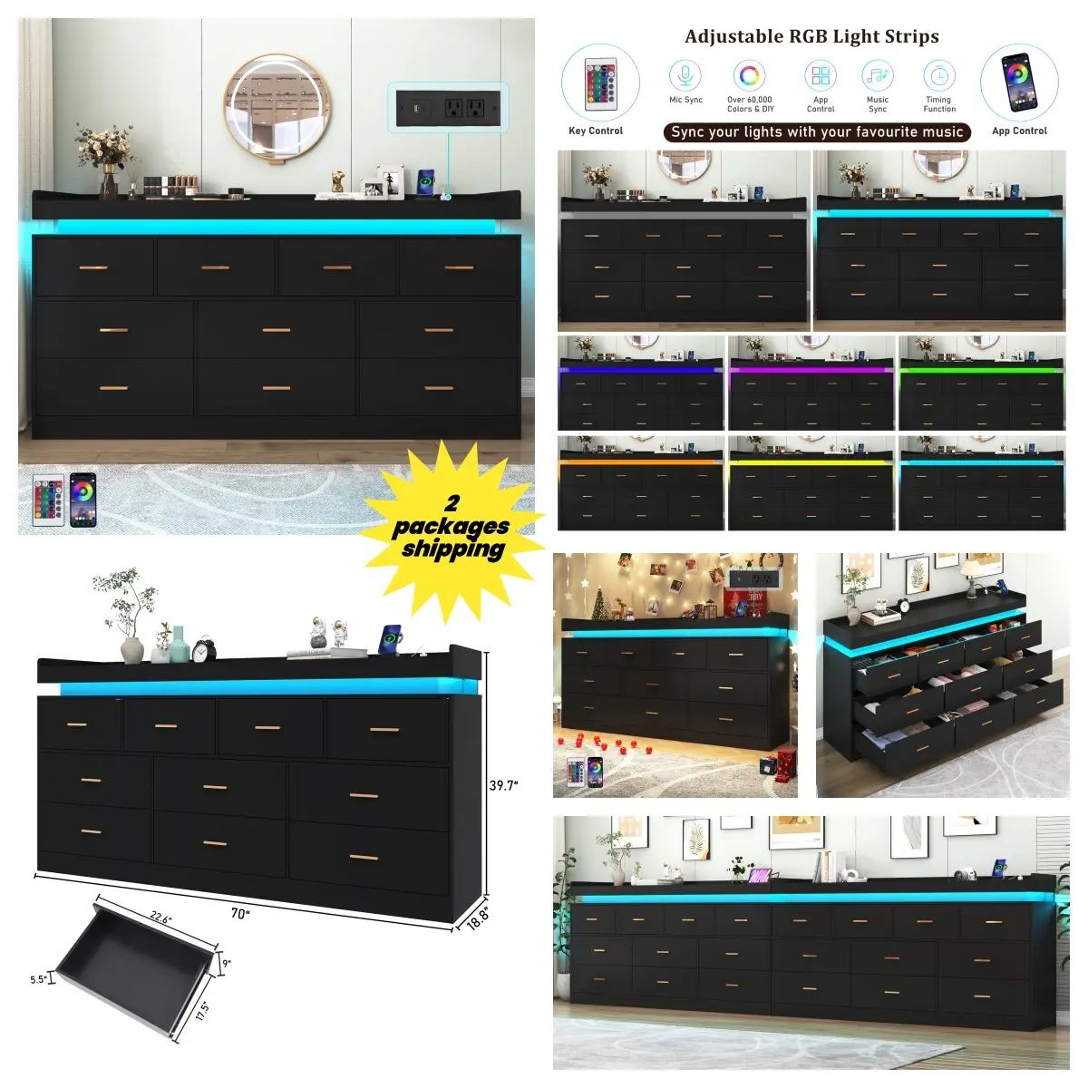 Black-0688-10 Drawer