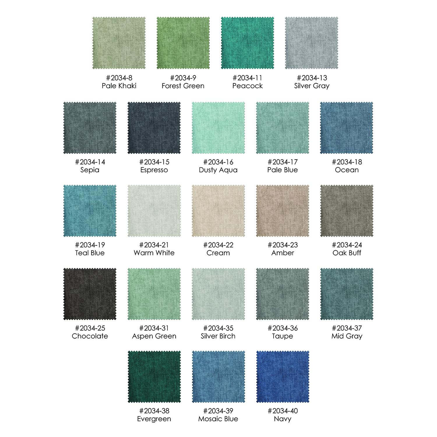 TWOPAGES Tino Cotton Chenille Curtain Fabric Swatch Booklet for Blackout Curtains , Solid Design, 430 gsm, Ultra Soft & Skin Friendly, Thick for Light Blocking, Ideal for Bedroom