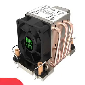 CPU Radiator, 5 Heat Pipe CPU Server Radiator Cooler, Temperature Control Dual Fan Support LGA4677 Platform