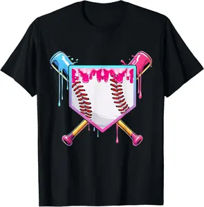 Baseball Drip for Boys Ice Cream Drip Youth Boys Baseball T-Shirt KIDS graphic tee