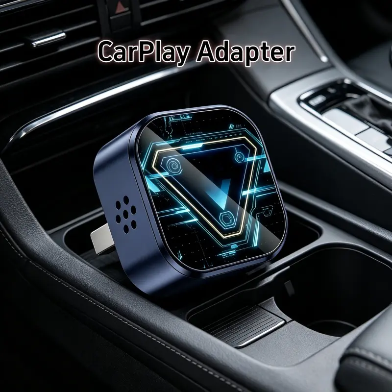 Latest 2026 Wireless Carplay Adapter, 4-In-1 for Android and iPhone, Supports Carplay, Screen Mirroring, Airplay, Plug-And-Play