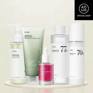 [𝔸𝕟𝕦𝕒]  (OilCleanser + Cleansing Foam + Toner +Discoloration Serum + Calming Moisturizer)  50