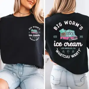 Retro 90s Comedy Movie Quote Tee Ice Cream Truck Hustle Inspired Graphic Shirt Urban Classic Film Aesthetic T-Shirt Unisex Menswear Womenswear Streetwear Top Crush Tee Casual boho t shirts women Smooth Comfort Fabric Breathable Cotton Blend - Tshirt, Day