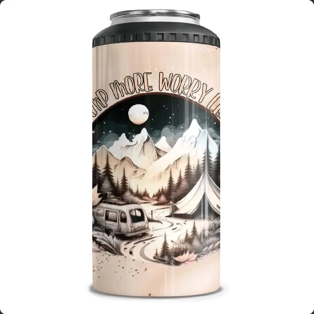 Camp More Worry Less 4-in-1 Can Cooler Tumbler Combo