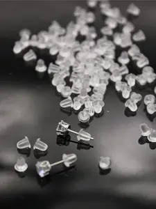 100pcs Silicone Ear Plug for Earrings, Prevent Earrings Slip, Elegant All-match Fashion Diy Jewelry Acceissores for Daily Wear