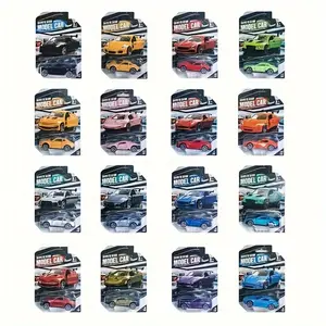 16 Styles 1:64 Scale Diecast Model Cars Set, 4 Cars Per Pack, Three-door design，High-Quality Alloy Body & Rubber Tires, Perfect Birthday/Christmas Gift for Kids & Car Enthusiasts Worldwide
