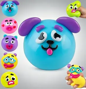 New Smushers Squishy Cutie Toy, Funny Face Dog Face Swap Squishy, Ultra Soft Moldable Anxiety Stress Relief Squeeze Toy, Non Toxic Safe Maltose Material Portable Handheld Sensory Decompression Toy Ideal For Daily Relaxation Party Favors Gift