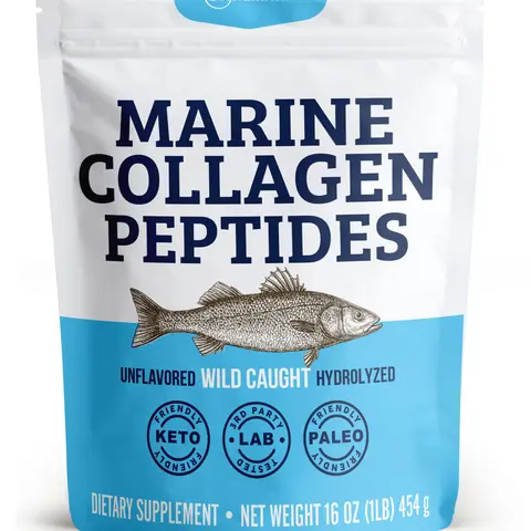 Marine Collagen Peptides Powder from Hydrolyzed Wild Caught Fish Protein - Hair & Beauty Supplements for Women & Men