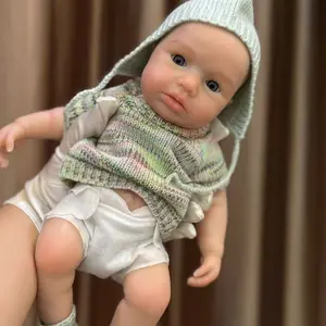 Soft Touch Doll 13 Inch 33 cm All Silicone Reborn Baby Girl Doll Beautiful Face Realistic Hand Painted Newborn Perfect Collectible For Holidays Birthday Christmas